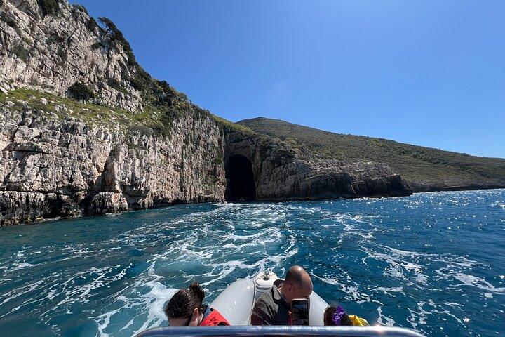 Speedboat Tour to Sazan Haxhi Ali Cave Swim Snorkel & Explore