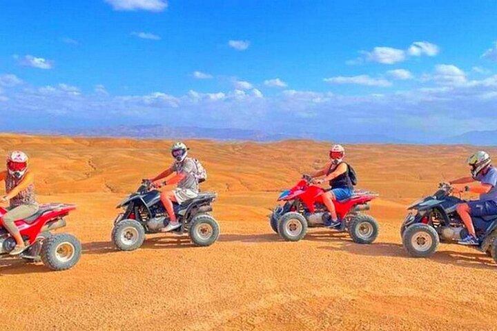 From Marrakech : Agafay Desert Quad Camel Ride and Dinner Show