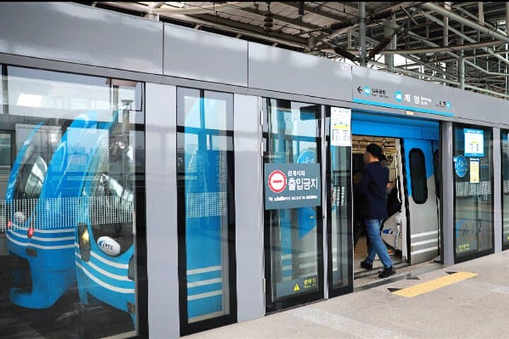 South Korea AREX Express Train from Incheon Airport to Seoul