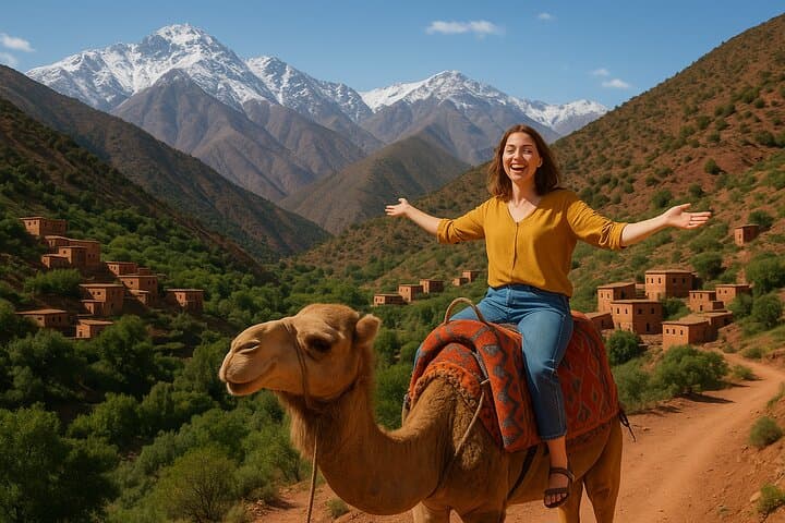 Marrakech: Atlas Mountains 4 Valleys, Waterfalls. and Camel ride