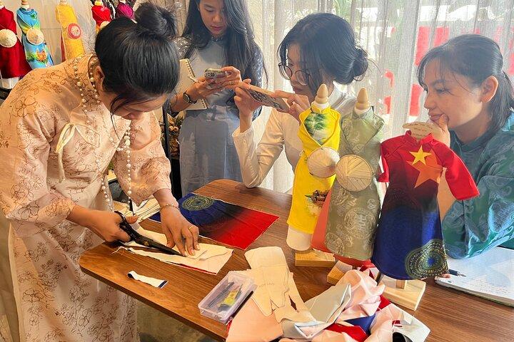 HCM city: Vietnamese traditional costume-minisize Áo dài workshop