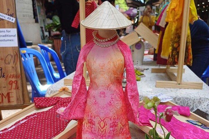 HCM city: Vietnamese traditional costume-minisize Áo dài workshop