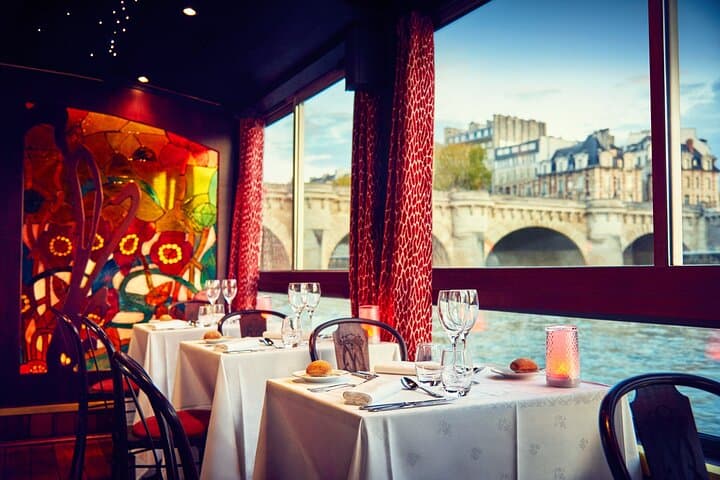 Paris Seine River Dinner Cruise by Maxim's with Champagne & Music