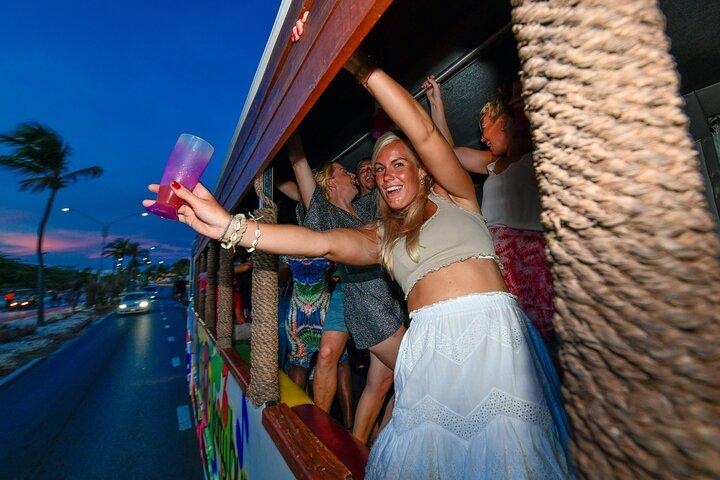 Sunset Party Bus tour with Champagne toast on the beach & Karaoke