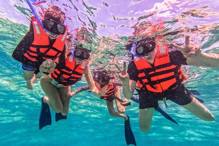Free Transport 3 in 1 Isla Mujeres Catamaran with Snorkeling