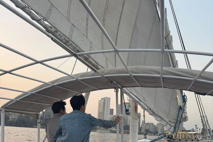 Relaxing Felucca Ride on the Nile River with Cairo Pickup
