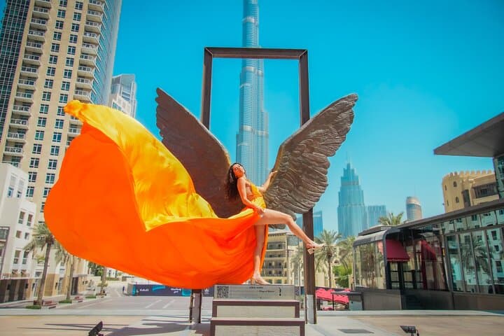 Burj Khalifa Flying Dress Instagram Videography Shoot