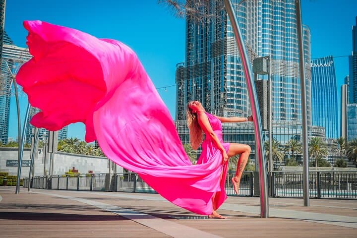 Burj Khalifa Flying Dress Instagram Videography Shoot