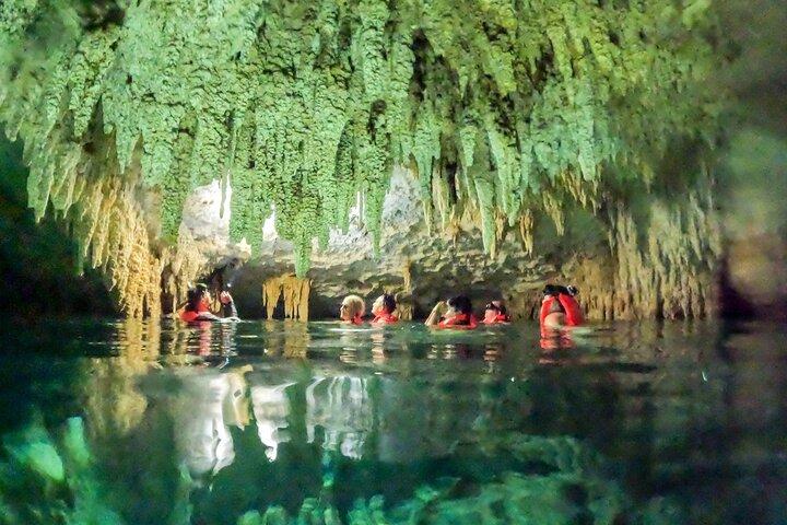 Small Group Tour to Cenote Cave and Sea Turtles snorkeling