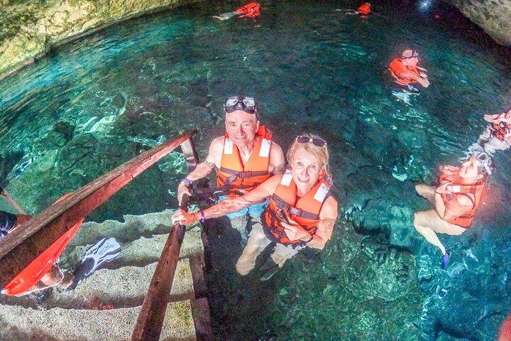 Small Group Tour to Cenote Cave and Sea Turtles snorkeling