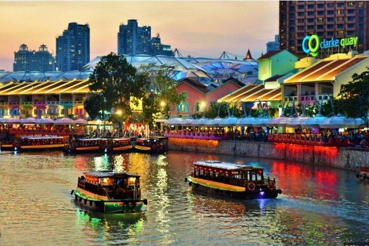 Singapore City Night Tour Sentosa Wings of Time and River Cruise