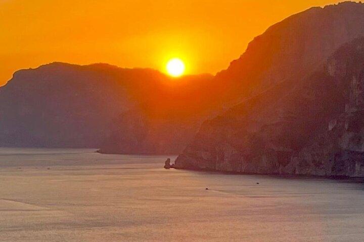 Positano shared sunset by boat with aperitif