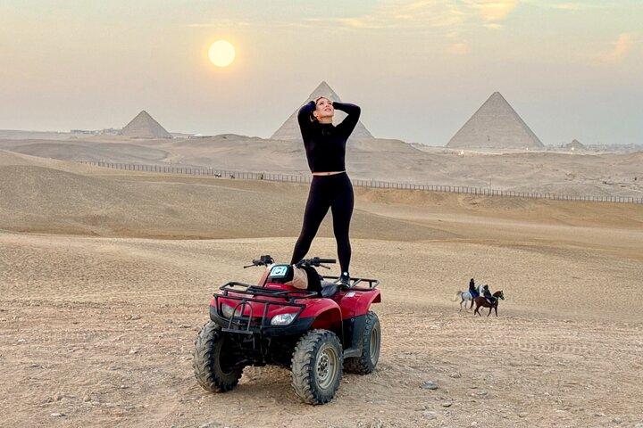 Giza Pyramids with ATV, Camel Ride, Nile Boat and Old Market Tour