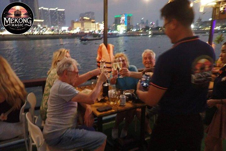 Phnom Penh Sunset Cruise with Unlimited Beer & BBQ Buffet
