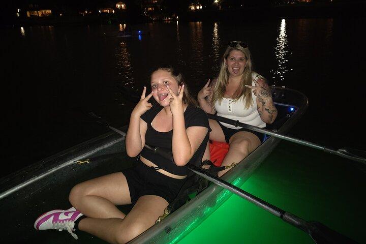 LED Glow in the Dark Clear Kayak or Paddleboard in Paradise