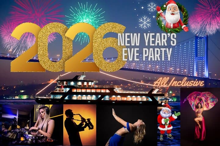 Istanbul New Year's Eve 2027 Dinner and Party Cruise on Bosphorus