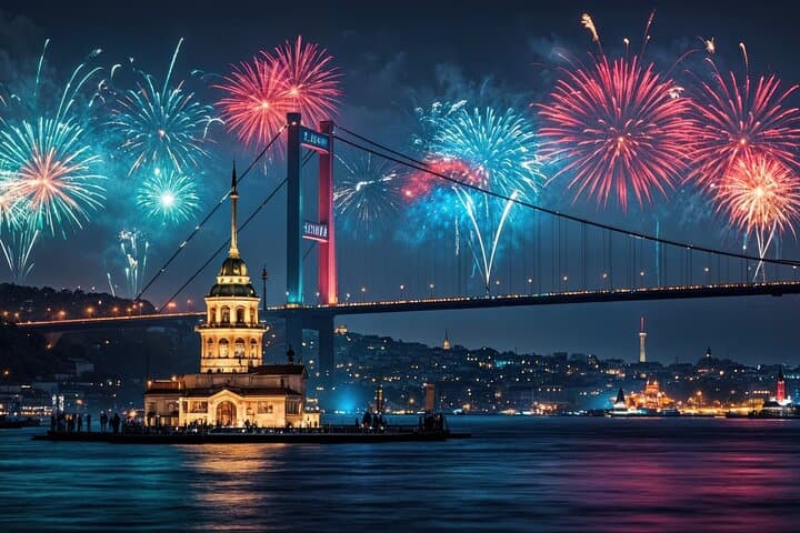 Istanbul New Year's Eve 2027 Dinner and Party Cruise on Bosphorus