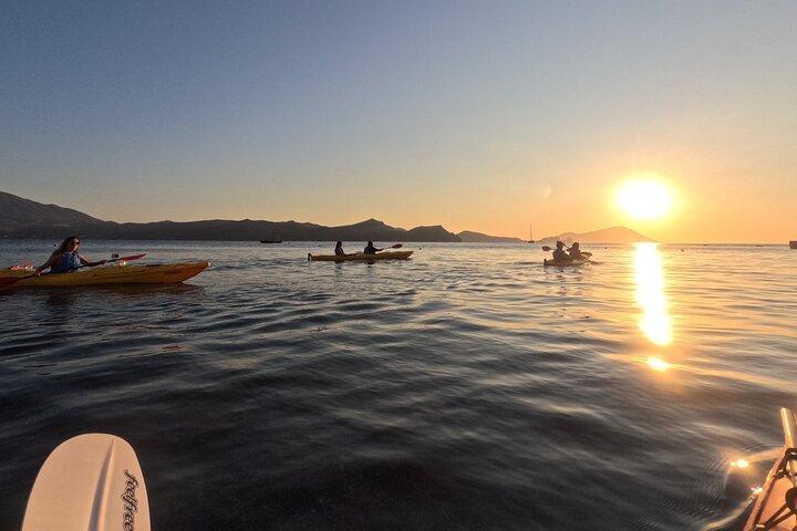 Sunset Kayak Adventure in Milos to Colorful Klima