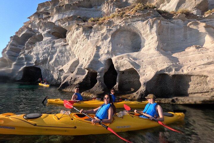 Sunset Kayak Adventure in Milos to Colorful Klima