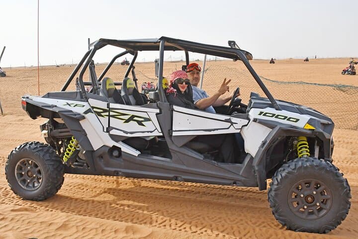 Dubai Evening Buggy Dunes Safari with Sandboarding and Camel Ride