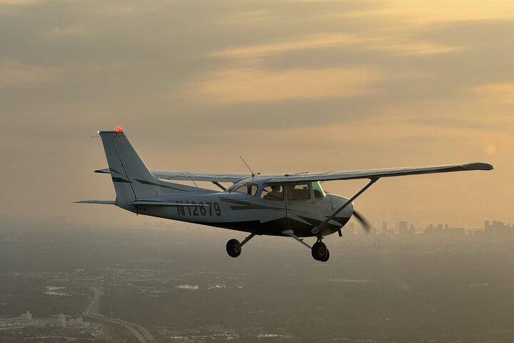 Miami Beach Night Lights Airplane Tour with Champagne 50 Mins