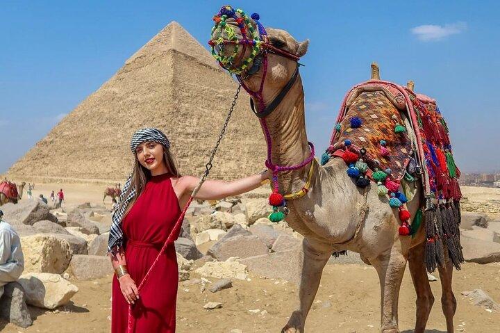 ViP Private Tour Giza Pyramids,camel ride , inside 3rd Pyramid