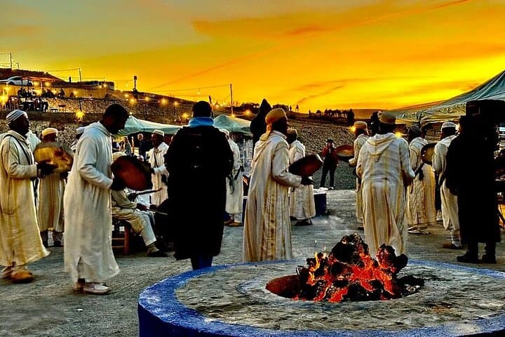 Marrakech Agafay Desert Sunset Camel Ride Dinner Show & Transfer