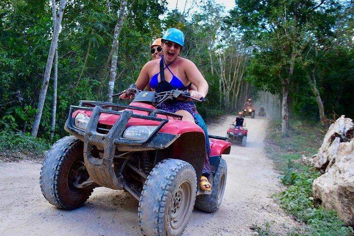 ATV Single tour, zipline and cenote From Playa del Carmen