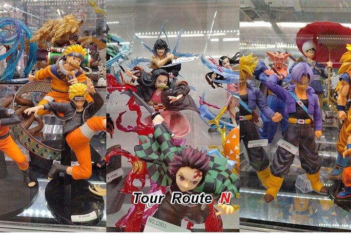 Anime Shopping Tour in Osaka, Den Den Town: Figures, Manga, Knife
