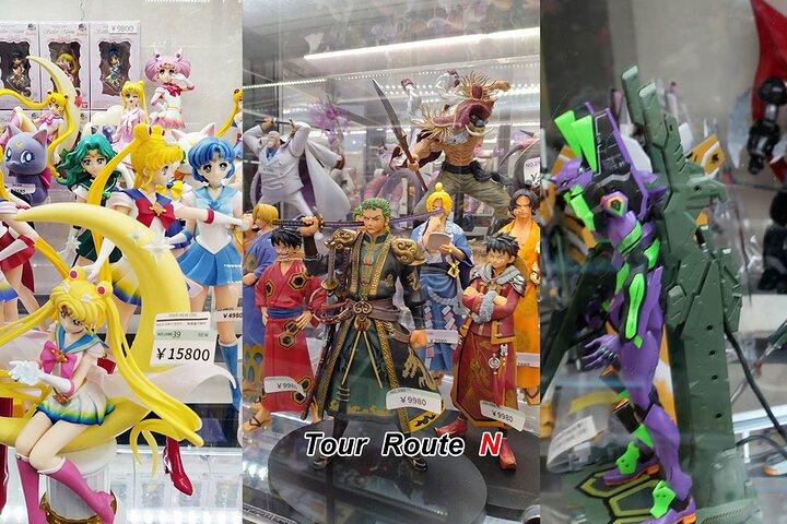 Anime Shopping Tour in Osaka, Den Den Town: Figures, Manga, Knife
