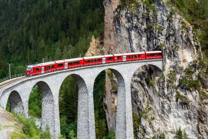 From Milan: Guided Bernina Train Tour to St Moritz and Tirano