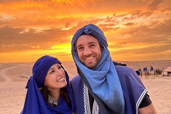 Marrakech: Agafay Desert Sunset Camel Ride, Dinner & Fire Show