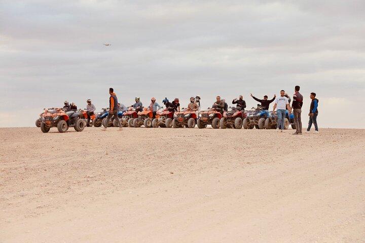 Marrakech: agafay desert quad bike with camel ride & dinner show