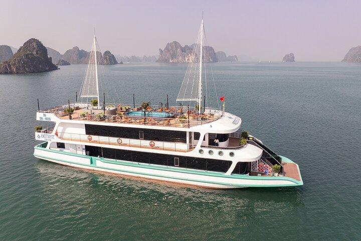 From Hanoi: 5-Star Amethyst Cruise Luxury Day Trip in Halong Bay