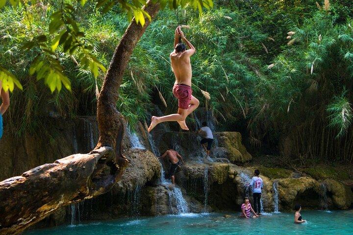 Luang Prabang Kuang Si Waterfall and Local l Craft Private Tour