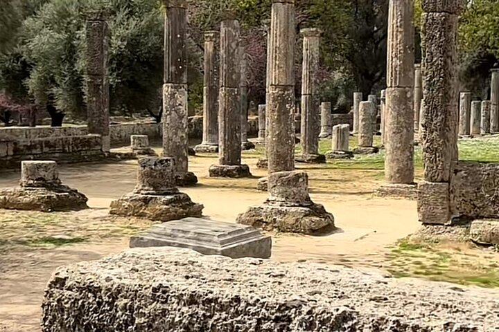 Katakolon:Olympia Guided Tour,Olive Grove & Greek Cooking Class