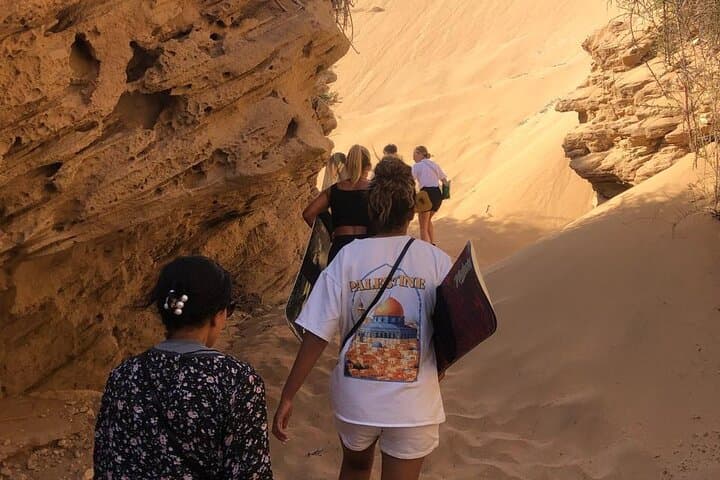 Agadir/Taghazout : Sunset Sandboarding, Canyon & Moroccan Dinner