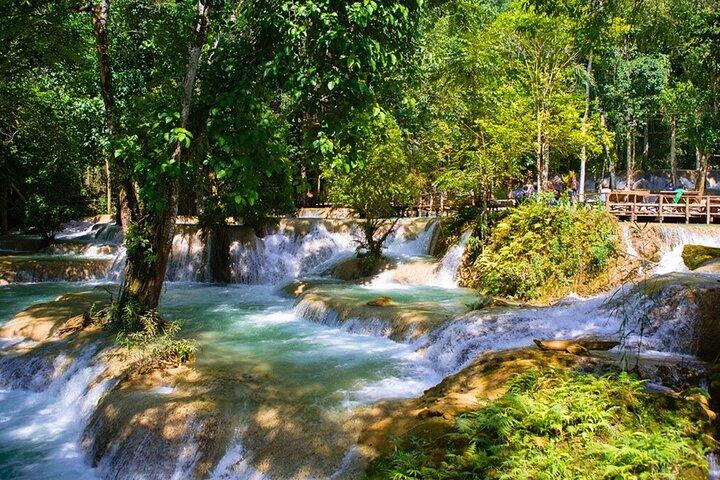 Luang Prabang Mountain Biking Trekking and Waterfall Private Tour