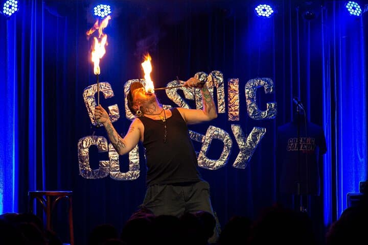 English Comedy Show with Pizza and Shots in Central Berlin