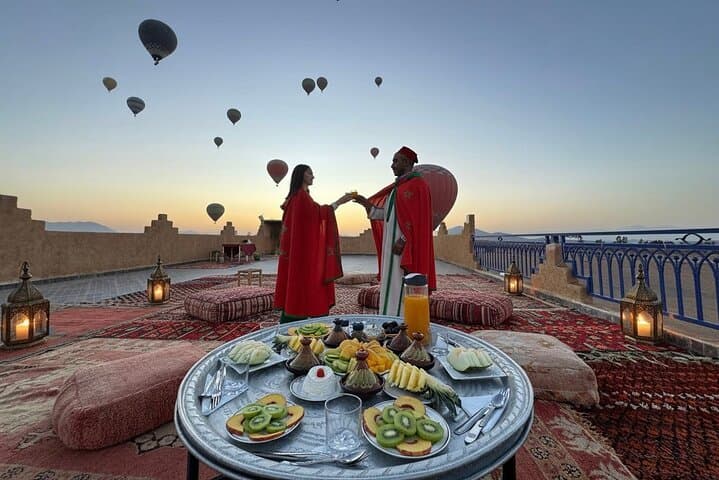 Sunrise Royal Breakfast with Panoramic Hot Air Balloons view