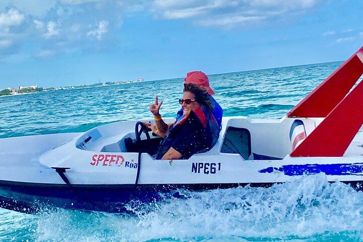 Self Drive Speedboat and Swim with the Pigs