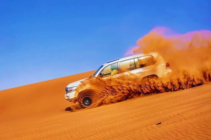 “Private Dubai Desert Safari – Dune Bashing, Camel Ride & BBQ”