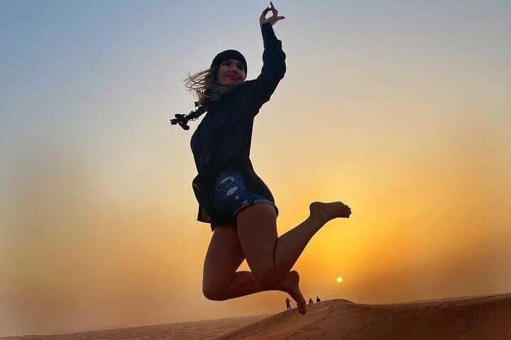 “Private Dubai Desert Safari – Dune Bashing, Camel Ride & BBQ”