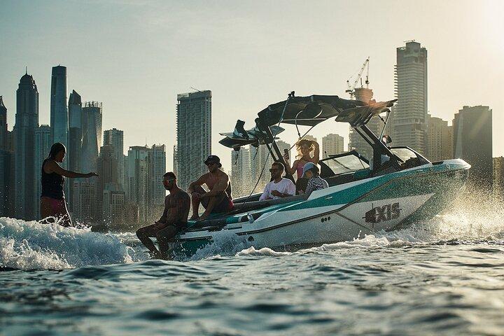 Wakesurf and Wakeboard Adventure in Dubai Marina Harbour