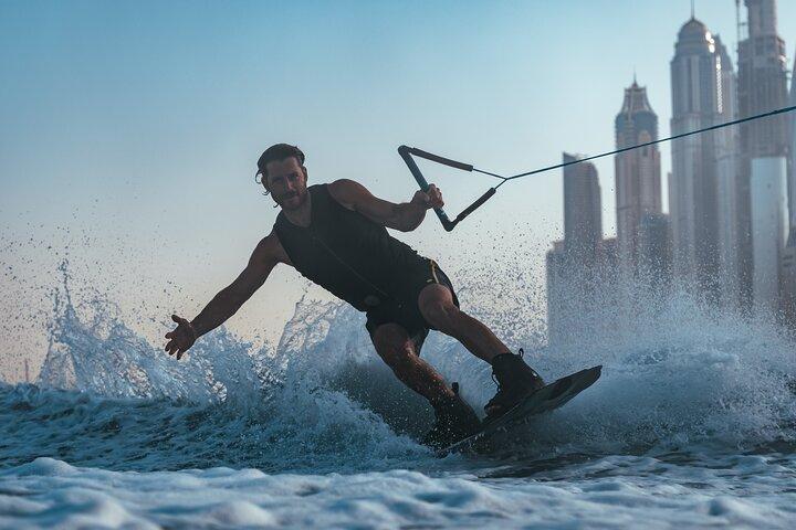 Wakesurf and Wakeboard Adventure in Dubai Marina Harbour