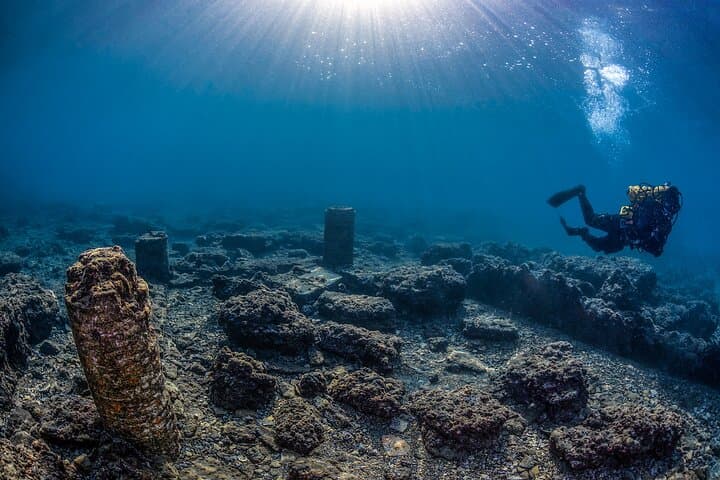 Double Dive Tour in Baia Submerged Park for Certified Divers