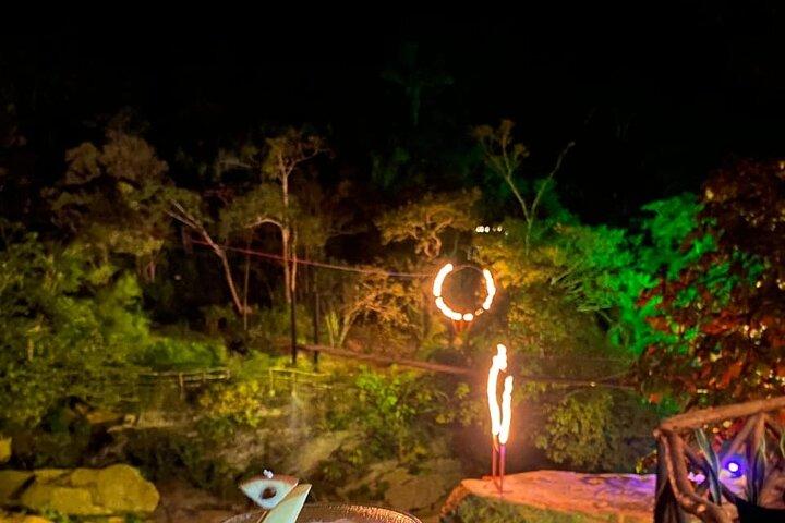 Night Zipline Adventure with Dinner and Show in Puerto Vallarta
