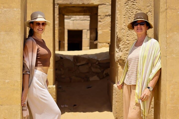 Giza Pyramids Saqqara Tombs, Memphis& ATV Quad Bike with Sunset