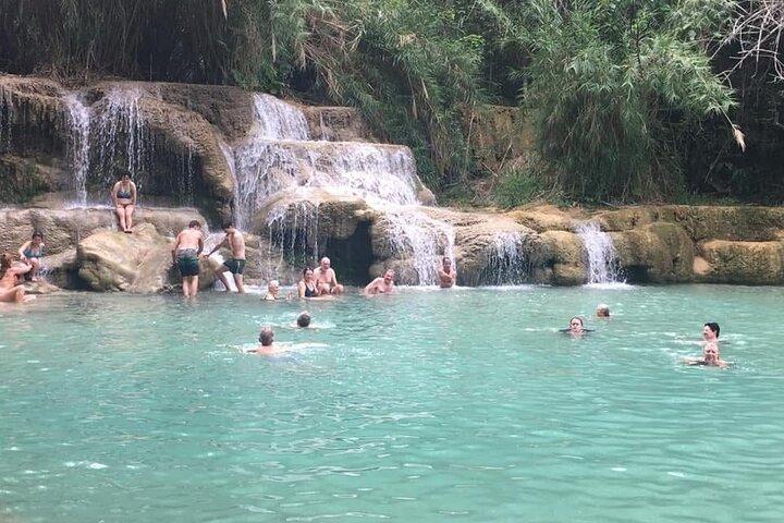 Luang Prabang to Pak Ou caves and Kuang Si falls Full-day