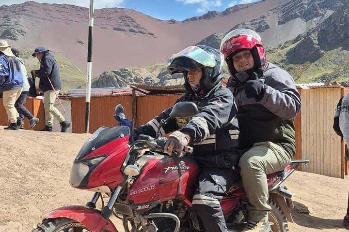 Rainbow Mountain with Motorcycle with No Hiking Required
